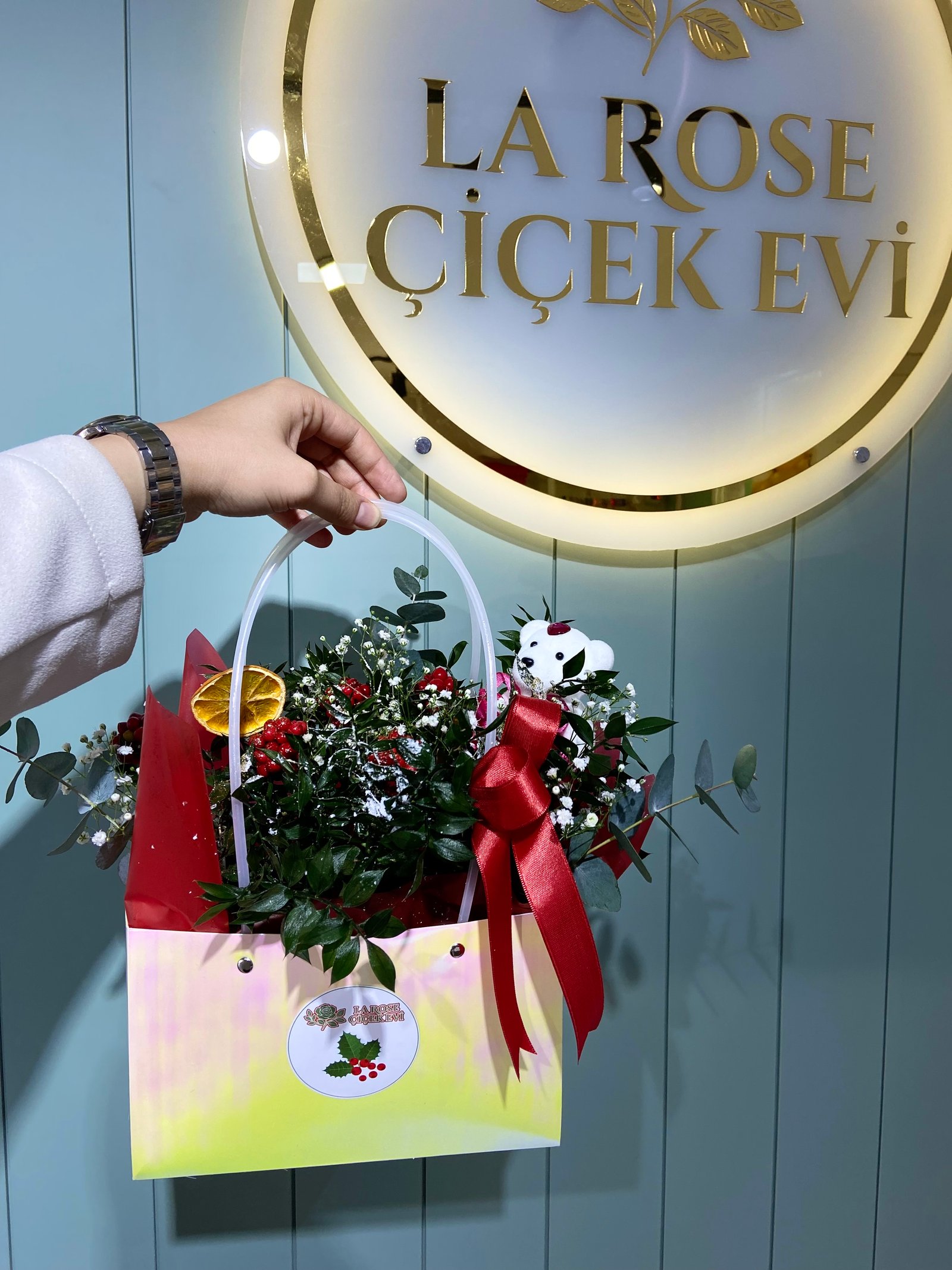 Kokina çanta buketi